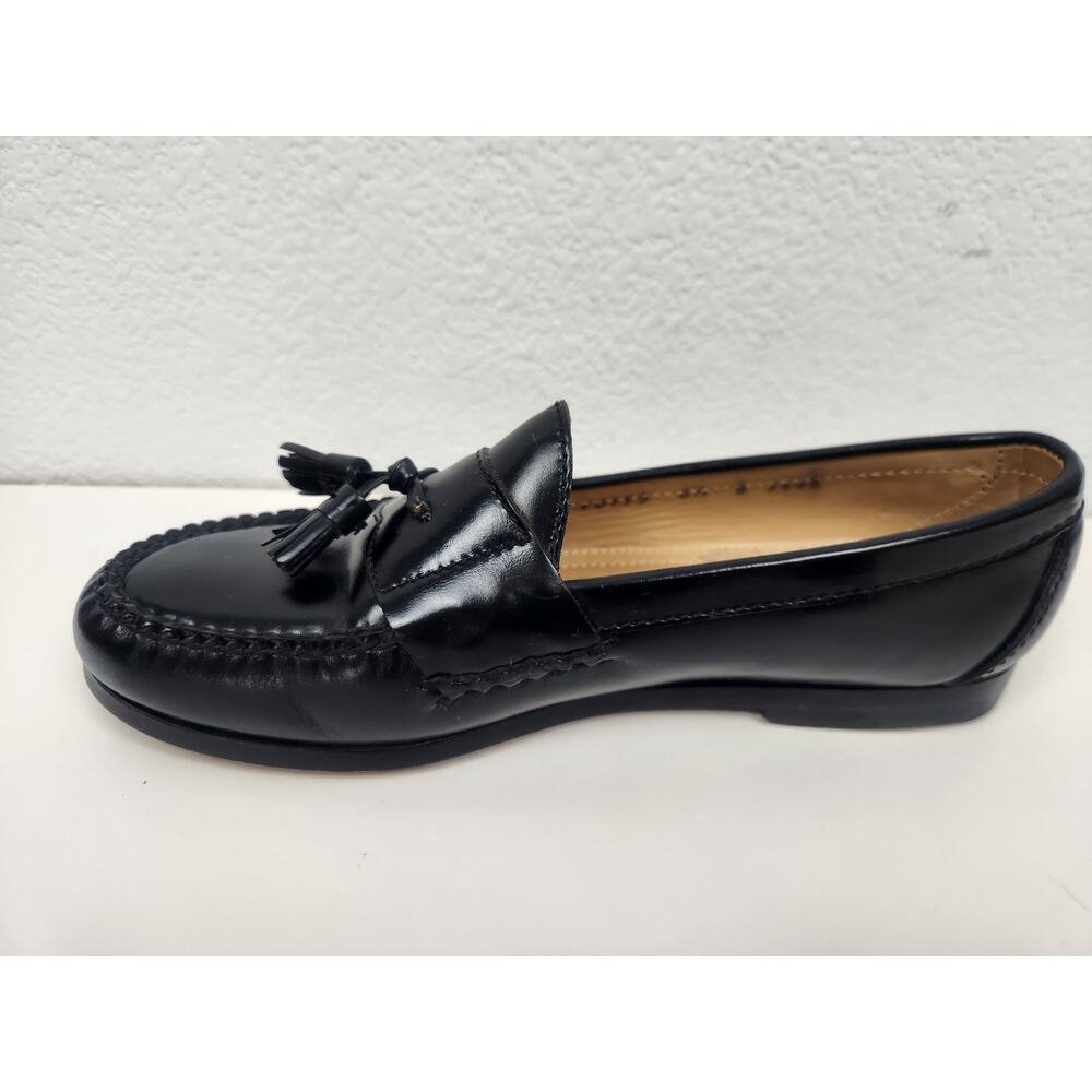 Cole Haan Black Leather Tassel Loafers - Picture 4 of 14